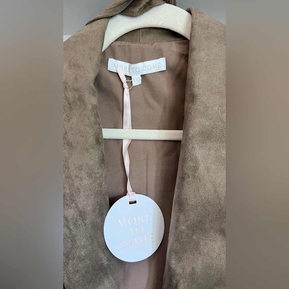 Revolve More To Come Aaliyah Faux Suede Vest in Dark Olive - NWT - Picture 9 of 10